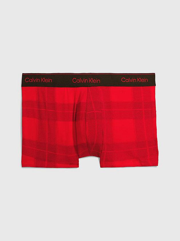 Calvin Klein USA Cotton Stretch Mens Trunks Red 9742658-BS